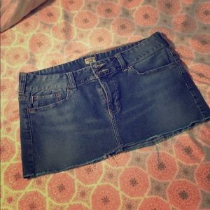 Hollister Juniors Sz7 medium wash denim mini skirt